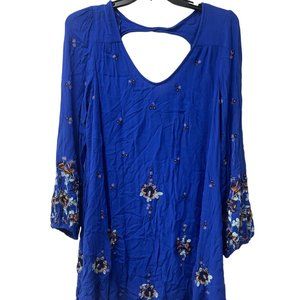 Free People Dress size L, Blue Floral